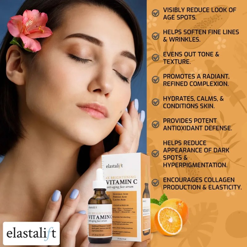 Zm Sérum Facial Elastalift Vitamina C Com Ácido Hialurônico