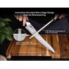 Piklohas Resharpenable Bread Knife, 8 Inch Multifunction Serrated Knife, German