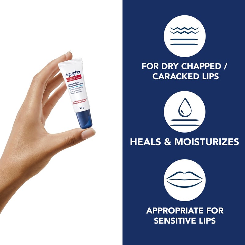 Aquaphor Lip Repair Lip Ointment for Extremely Dry, Chapped and