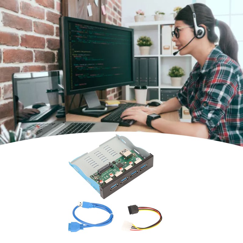 Front Panel USB 3.1 Hub 3.25in 10Gbps 4 Downstream Ports