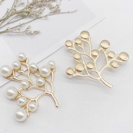 3 Pieces Brooch Gold Women's Pearl Brooch Pins Bouquet Brooch Clothing Jewelry Pin Wedding Christmas Party Jewelry Gifts
