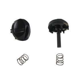 2-Pack Black Control Dial Knob Compatible with Honeywell Water Heater Gas Valve,w/Spring. Plastic Control Dial Knob Replacement parts for Water heater,Fit for WV8840B,WV8840A, WV8840B1042 And More