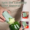 Pepper Seed Corer Remover Tool, Cuworlis 2 in 1 Fruit