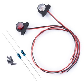 AXSPEED 2pcs LED Indicator Light RC DIY Accessories for 1:14 Tamiya Tractor RC Truck (White & Red)