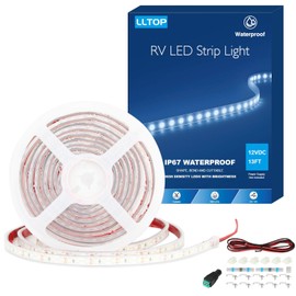 LLTOP RV Awning Lights 12vdc 13ft/4m Blue LED Strip Camper Light Waterproof IP67 Motorhome Travel Trailer Canopy Light Outdoor RV Underglow Exterior Tape Lights