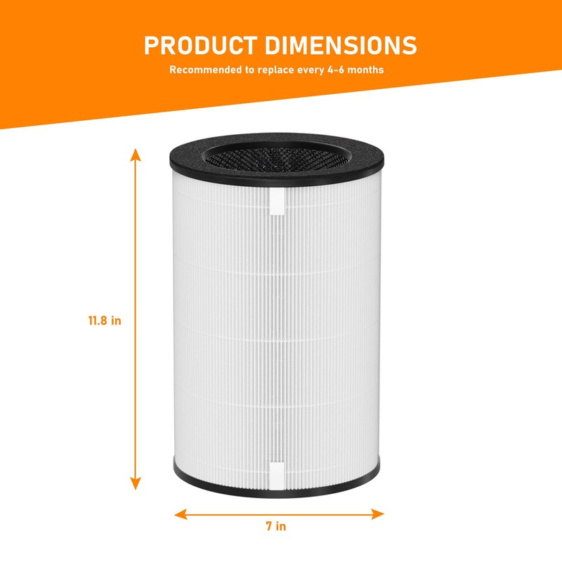 AP-T30 True HEPA Replacement Filter Compatible with HoMedics AP-T30 AP-T30WT