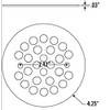 4-1/4" Round Shower Grate Drain Strainer Replacement Cover Matte Black