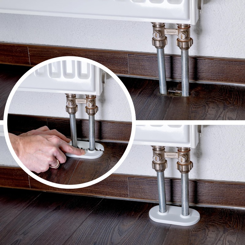 NIMA PRODUCT: 6 x Double Heating Pipe Rosette 15-22 mm