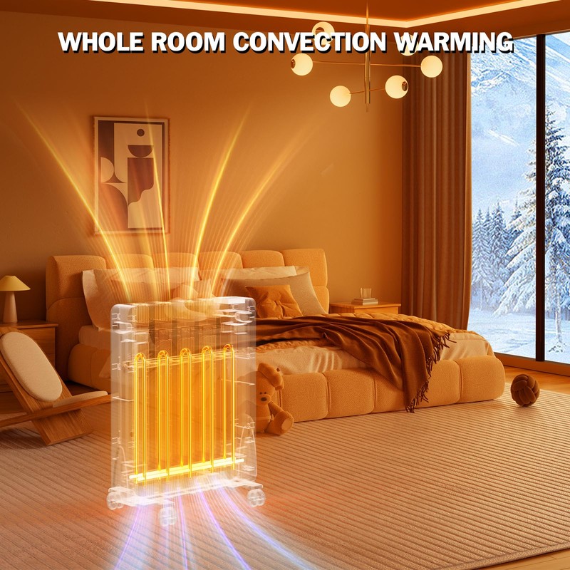 Electric Wall Heater for Indoor Use LED Display 800W Adjusting