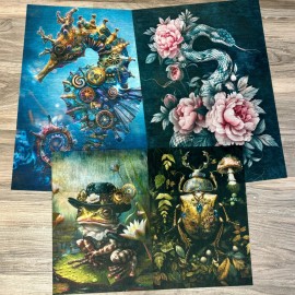 ReDesign Prima STEAMPUNK WILD A3 Decoupage Paper Furniture 11.7"x16.5" Exclusive