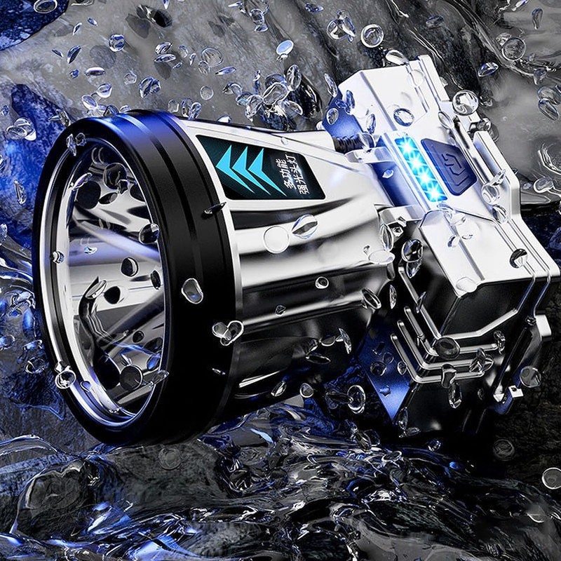 Super Bright Headlamp 90000lm Silver Rechargeable 1600mAh Battery Adjustable Headband