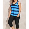 Yonique 3 Piece Plus Size Swimsuits for Women Tankini Tops