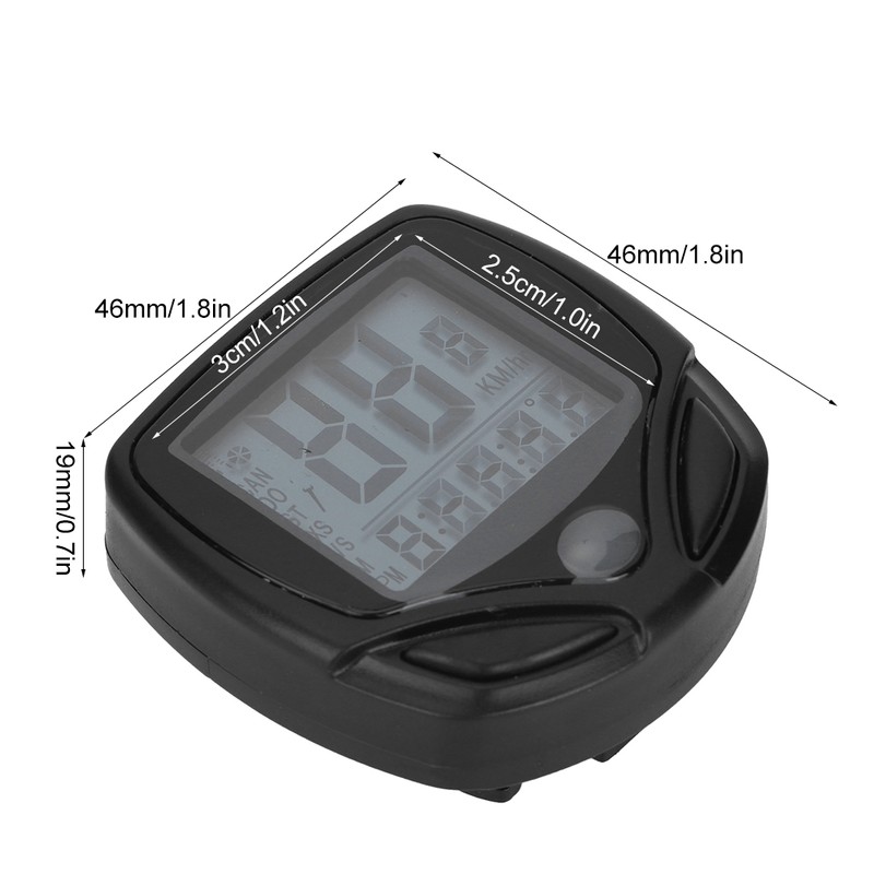 English Type LCD Digital Display Mountain Bike Bicycle Speedometer Bike