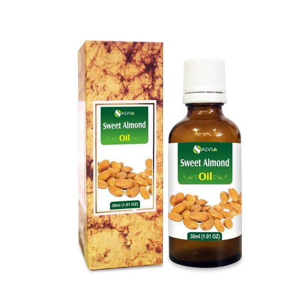 SALVIA | Sweet Almond Oil | 100% Organic Natural Sweet Almond Oil | Additive-Free | Versatile - Moisturizing, Aroma Oil & Essential Oil | Bulk | 30ml