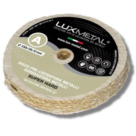 Lux Metal - Polishing Disc 100 mm Cotton Sisal Coarse for Grinding Stand Double Grinder Drill Cordless Screwdriver Polishing Discs for Polishing Metal such as Aluminium, Chrome Stainless Steel, for