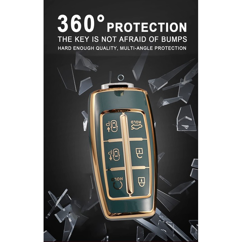 TECART Key Fob Cover Fit for Genesis GV70 GV80 Key