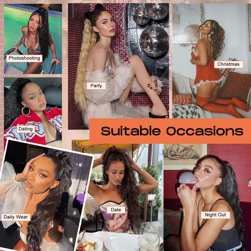 SEIKEA 24" Highlight Ponytail Extension Claw, PT002 Tia Long Multi