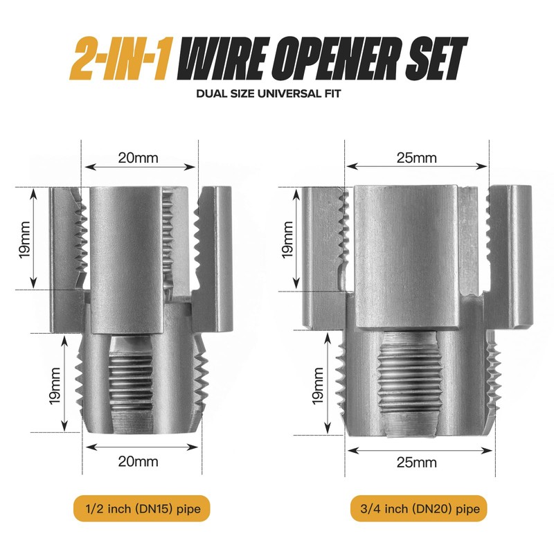 Pipe Thread Cutting Tool, Integrated Internal & External Pipe Threading