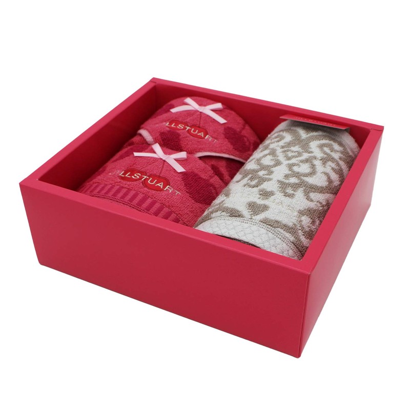 Towel Museum JILLSTUART Towel Gift Set, Pink, White, Towel Handkerchief,