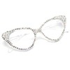 bullabulling Cat Eye Crystal Rhinestone Reading Glasses for Women Sparkling
