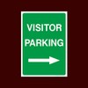 Visitor Parking Right Plastic Sign (P14) - No Parking, Private