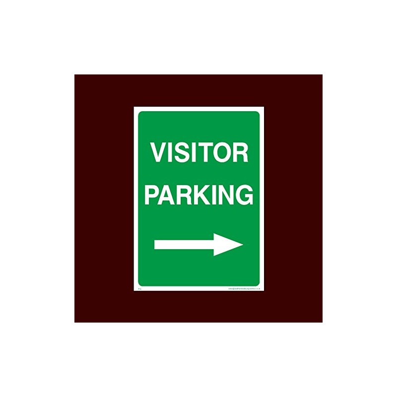 Visitor Parking Right Plastic Sign (P14) - No Parking, Private