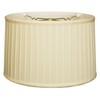 Royal Designs Shallow Drum Side Pleat Basic Lamp Shade, Eggshell,