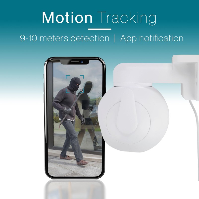 Tiqvi - Smart WiFi PTZ Outdoor Camera, 1080P, Dualband (2.4/5GHz),