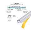 CRL Shower Door Translucent Vinyl Bulb Seal with Pre-Applied Tape