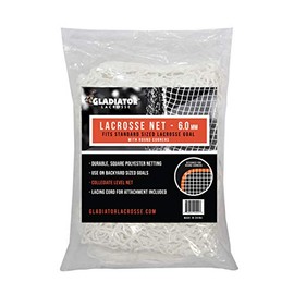 6mm Heavy Duty Replacement Lacrosse Goal Net (Round Corners) 6'x6x7'' for Backyard Goals - Gladiator Collegiate Level