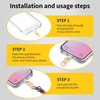 360°Rotatable Phone Tether Tab,3 Pieces Universal Phone Lanyard Patch Without
