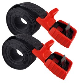 TRUTZHOLM Lashing Strap with Scratch Protection 2 m / 4 m Length 25 mm Width Neoprene Padding or Rubber Protection Cap Clamping Lock Lashing Strap for Bicycle Motorcycle Luggage Set of 2 (Rubber