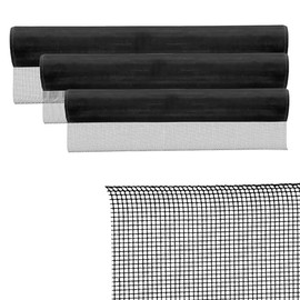 Fly Net Stainless Steel Sold by the Metre in 2 Colours Silver or Black and 3 Widths to Choose From 80 cm, 100 cm or 120 cm (Stainless Steel Black, Width: 100 cm)