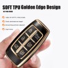 SANRILY Golden-edge 6 Button Key Fob Cover for Genesis GV70