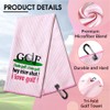 TOUNER Golf Embroidered Golf Towels for Golf Bags with Clip,