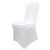 (White) - Stretch Spandex Dining Chair Cover Covers for Wedding