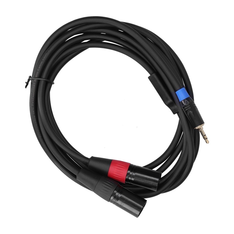 3.5mm Stereo Male to Dual 2 XLR Male Plug Connector