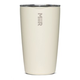 MiiR, Tumbler, Vacuum Insulated, Stainless Steel with Slide Lid, Cup Holder Compatible & BPA Free, Sandstone White, 12 Fluid Ounce