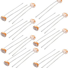 Comforty 20pcs 5mm Ohm Photoresistor LDR Resistor 5528 GL5528 Light Dependent Photoconductor 30pcs Photo Light Sensitive