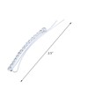 Silver Rhinestone Studded Hair Barette Bobby Pin Clip | 4