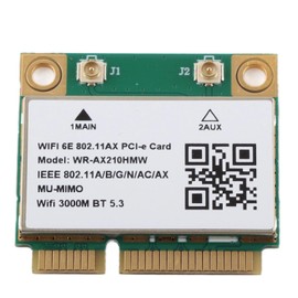 BONKZEBU Tarjeta Inalámbrica WiFi 6E intel ax210 Tarjeta WiFi de Banda de Frecuencia de 6 GHz 6 para Computadora Portátil, Inalámbrica 6E con Tecnología Adaptadores de Red para Laptops