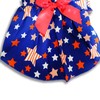 4th of July Dog Dress with Stars Pattern and Bowknot