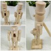 DEARMAMY 6Pcs 12cm Blank Wooden Nutcracker:Unpainted Wooden Nutcracker Christmas Nutcracker