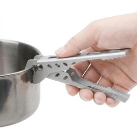 Neutral Zenith Cooker Clip Handle Mess Tin Lightweight Iron Plate Tong Lifter Multi Gripper Aluminum Cooker Retortable Food 2WAY Style (Silver)