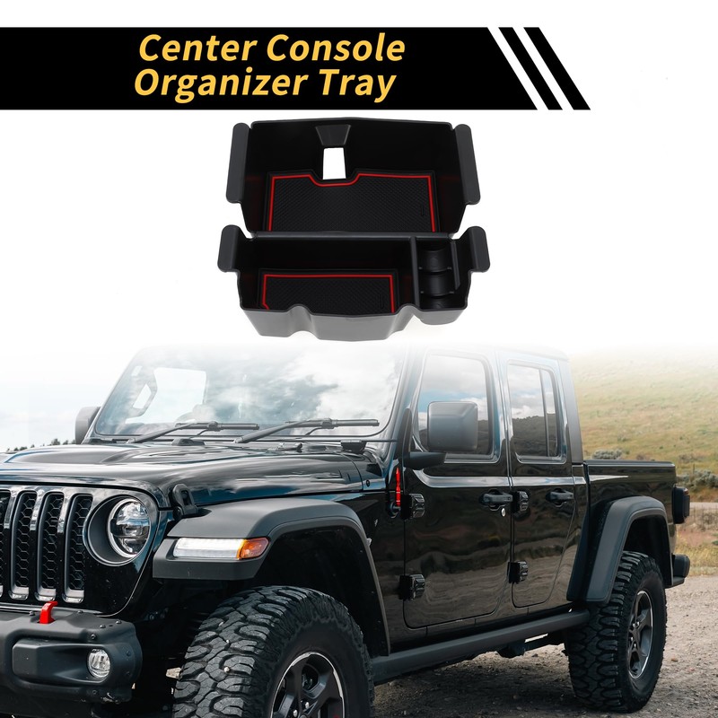 REPAIROCK Center Console Organizer Tray for Jeep Wrangler JL JLU