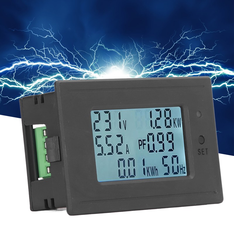 Battery Capacity Monitor Current Voltage Temperature Indicator Backlit LCD Display