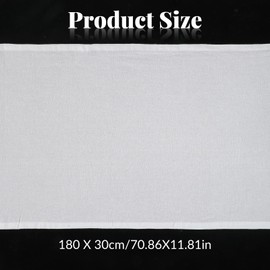 White Runner for Table 70 Inches Long, Polyester Cotton Table Runner, Dresser Runners, Rustic Farmhouse Tables Decor, Handmade for Wedding Party Home Decoration