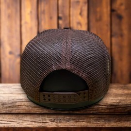 Ret Roots The Allman Brothers Mens Trucker Hat Brown Snapback Mushroom Retro Ball Cap