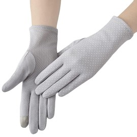 Women Cotton Suncreen Gloves UV Sun Protetion Full Gloves for Driving Cycling