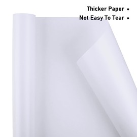 NESCCI NESCCI White Matte Wrapping Paper,Solid Color Pearly-Lustre Paper,Gift Wrapping Paper,Perfect for Wedding,Valentine's Day,Birthday, Christmas,Baby Shower,DIY Bouquet (17 Inches X 32.8 Feet)